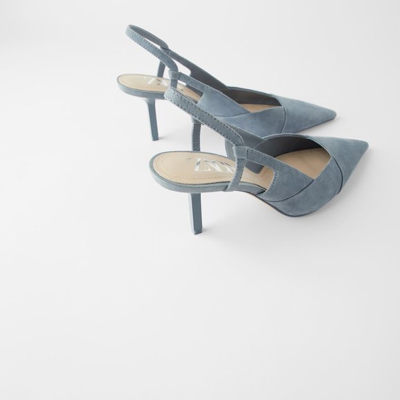 Zara Shoes - Zara Suede Slingback Heels